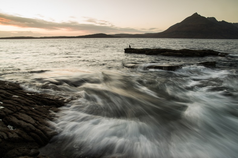 Isle of Skye, Scotland, Schottland, Langzeitbelichtung, time exposure, sea, Meer, sunset, Black Cuillins