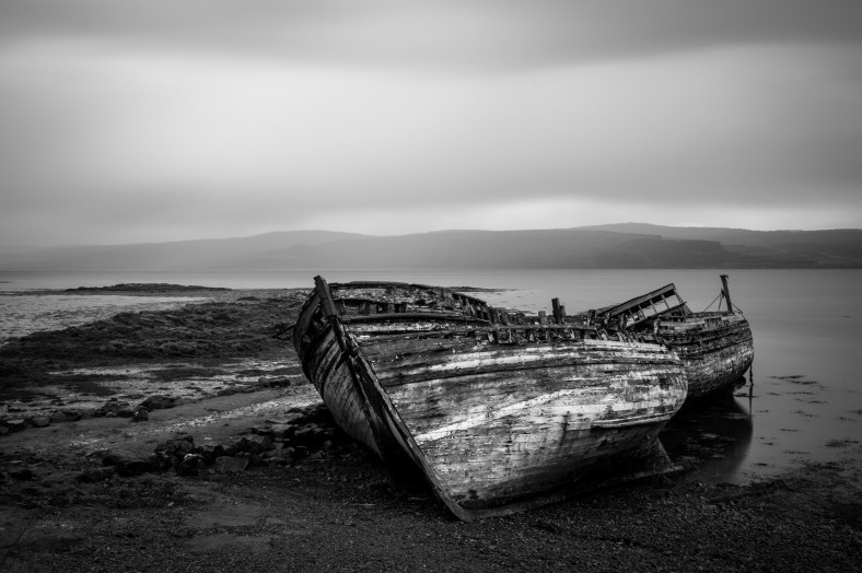 Isle of Mull, Scotland, Schottland, boats, Salen, Bucht, Nebel